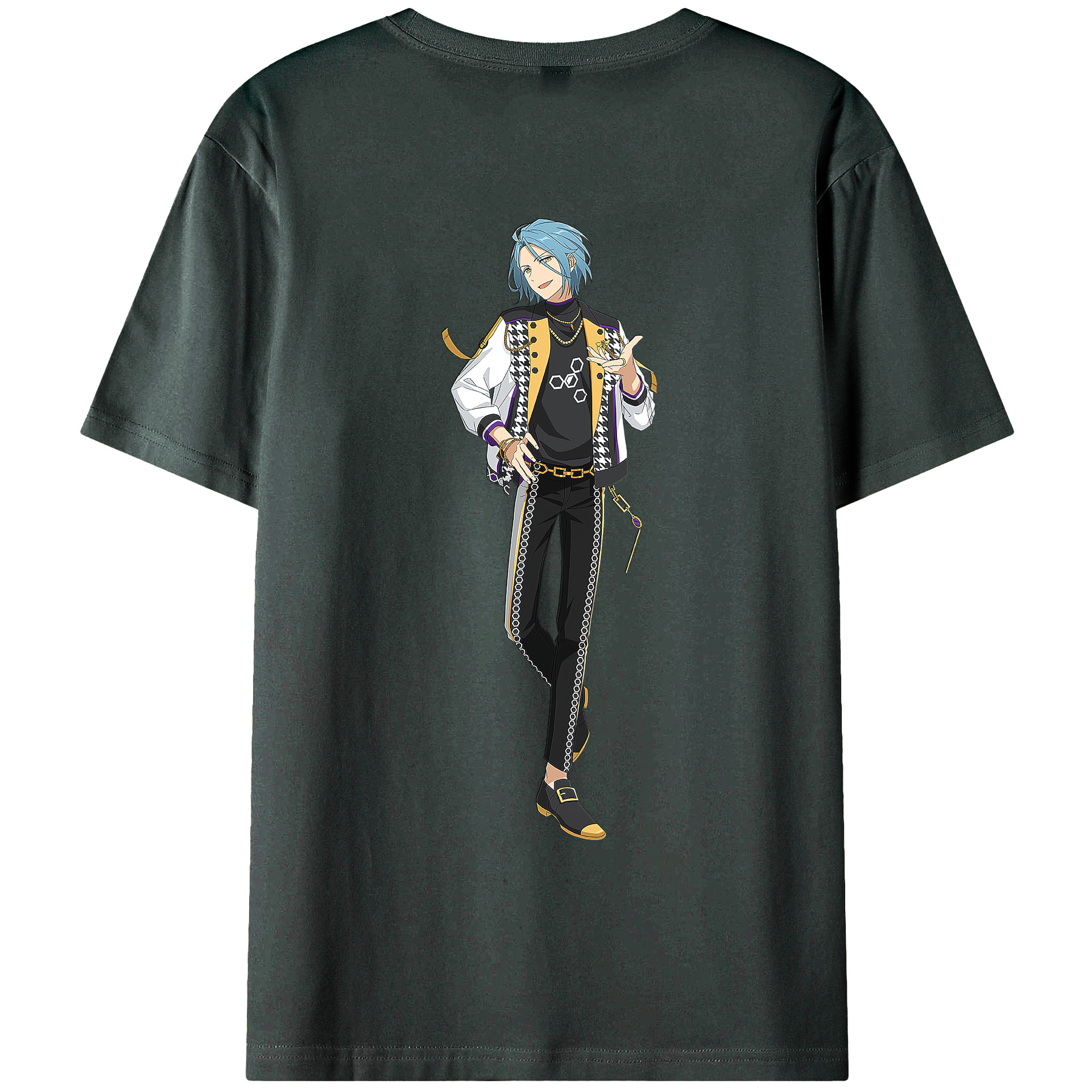 （画像用） あんさんぶるスターズ! Ensemble Stars 綿100％ メンズ半袖Tシャツ（バックプリント） 通気性